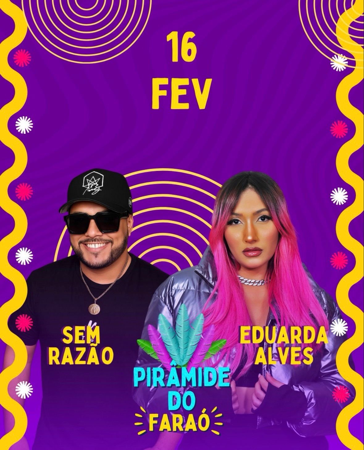 Programação 16 de fevereiro - Pirâmide do Faraó